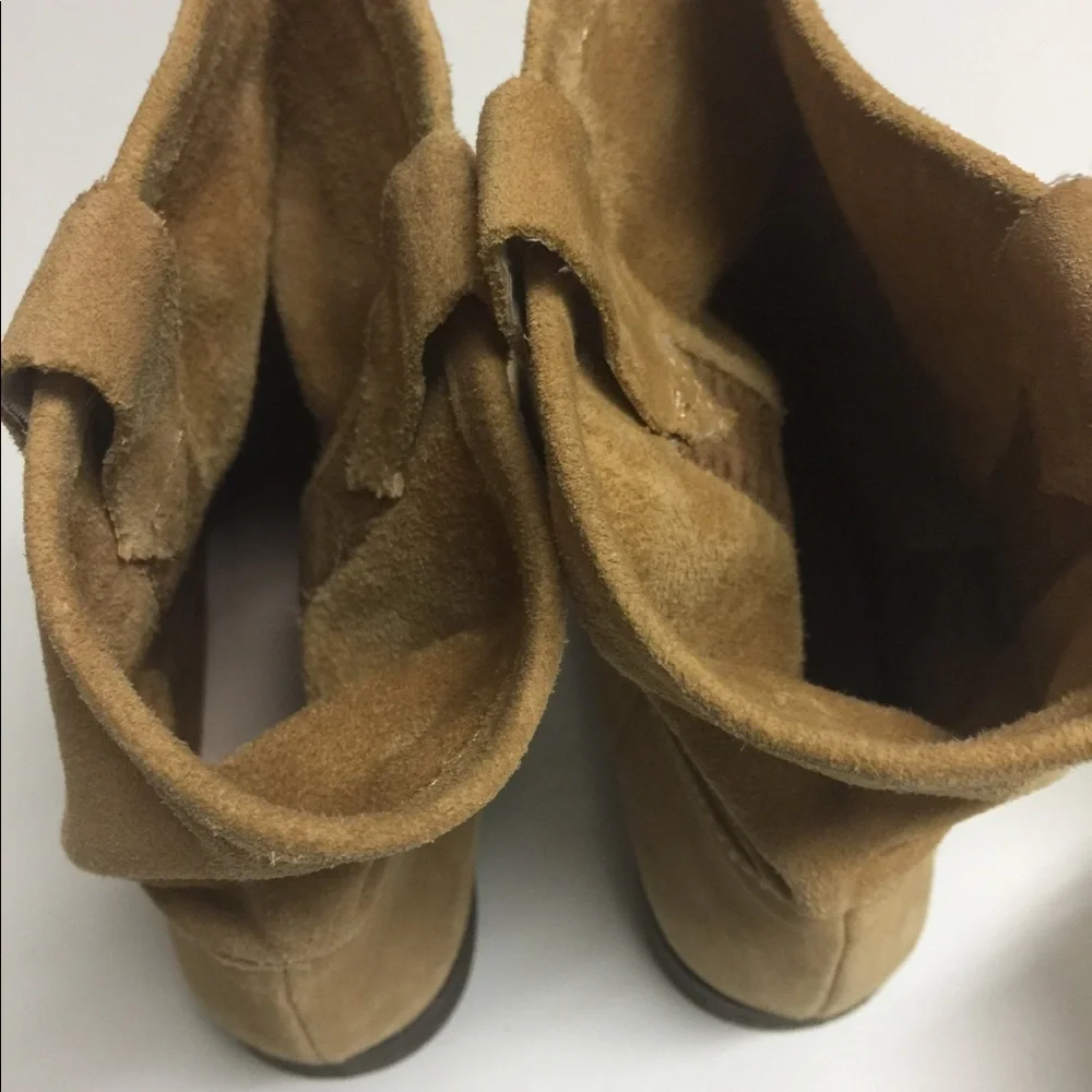 Vince Camuto Women's Tan Suede Ankle Booties Cowboy Western Boots Size 6.5